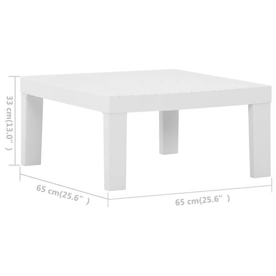 Salon de Jardin 2 pcs Canapé et Table Basse Plastique Coussins Blanc – ComfortXL Outdoor Living - Image 3
