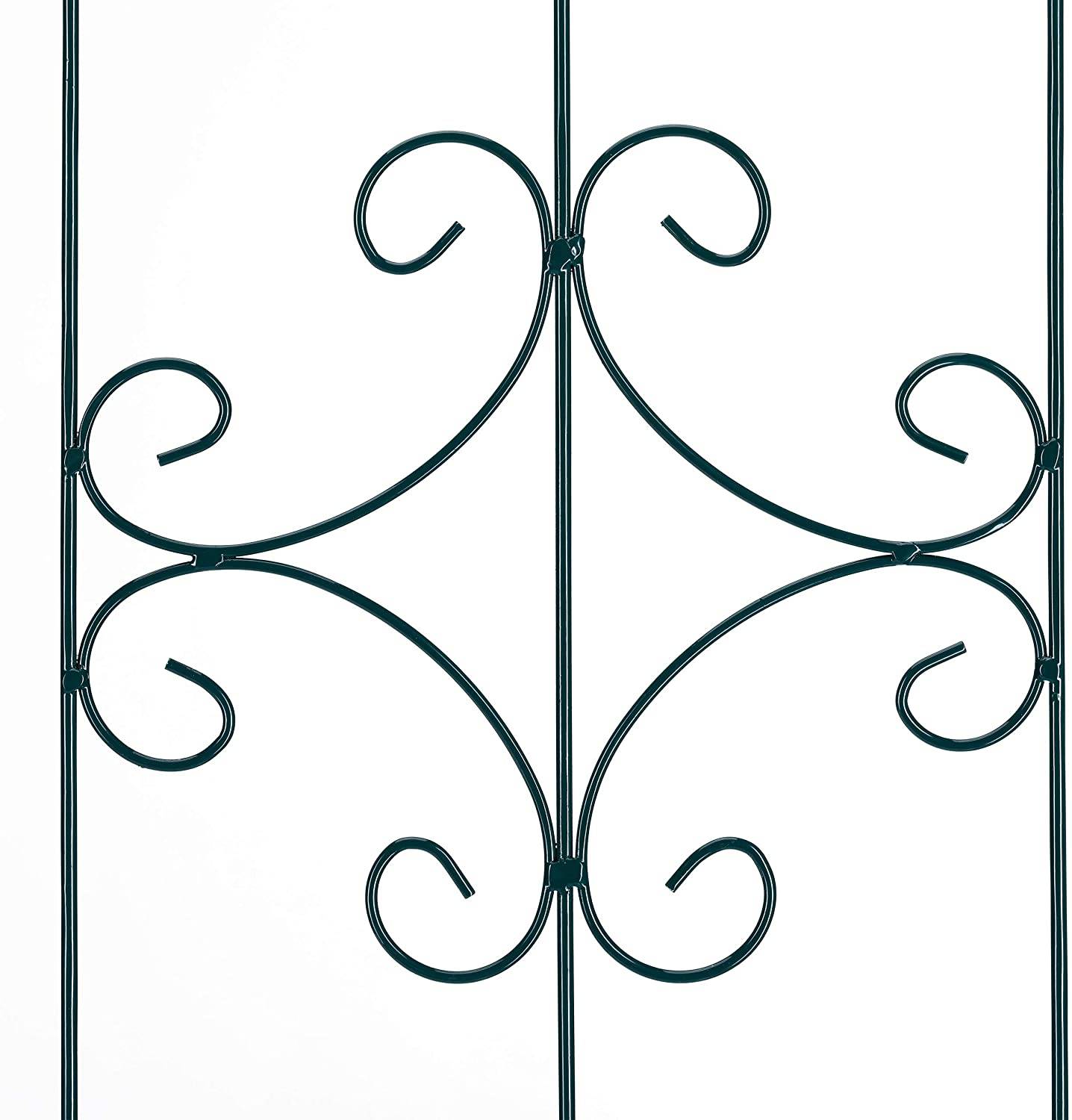 Helloshop26 - Treillis clôture plante grimpante arche jardin fer set de 2 vert - Imagen 4