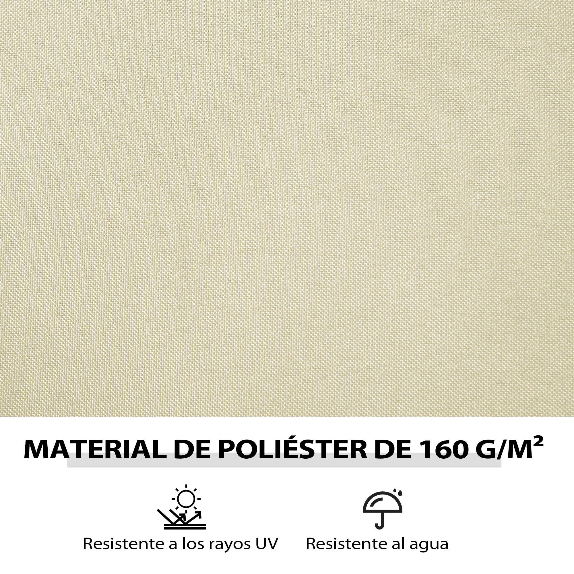 Parois latérales rechange pergola 3x3 m anti-UV fenêtres transparentes rideaux réglables, crème - Image 7