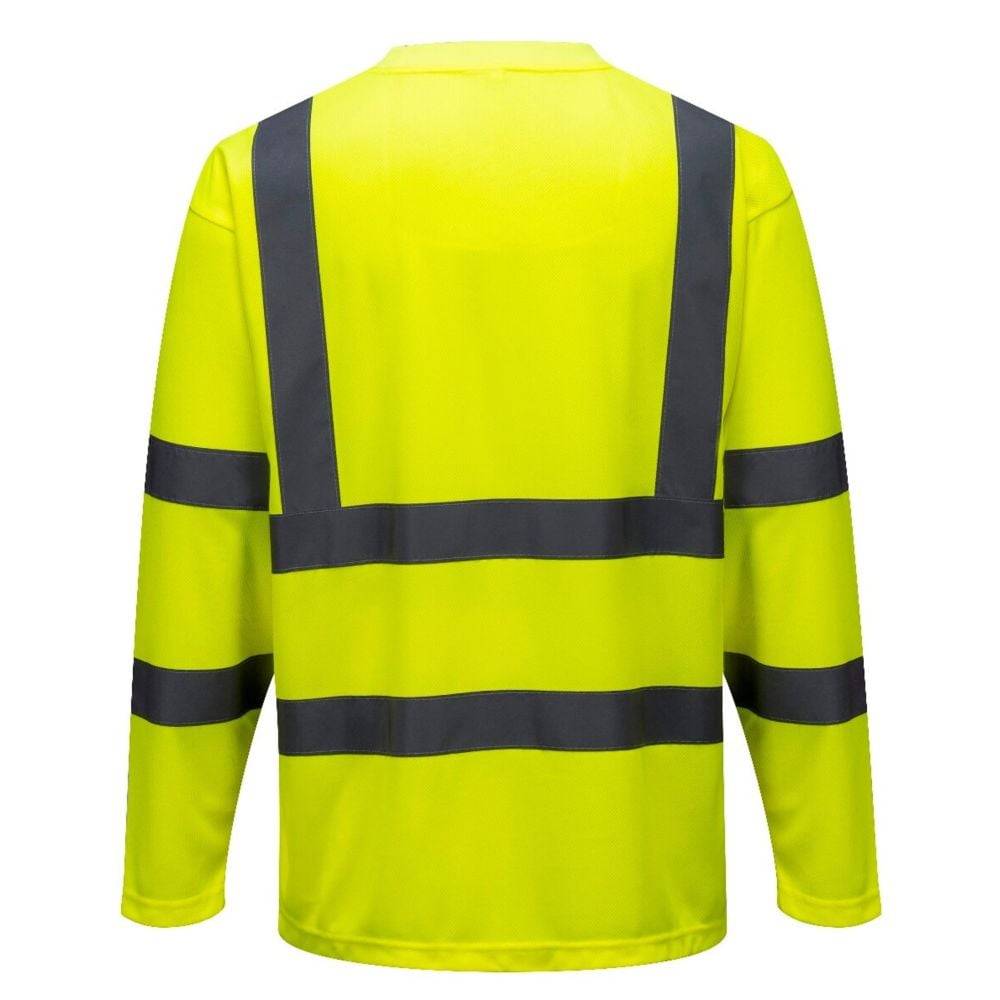 T-shirt Hivis Manches Longues Couleur : Jaune Taille Xl - Portwest - Image 2