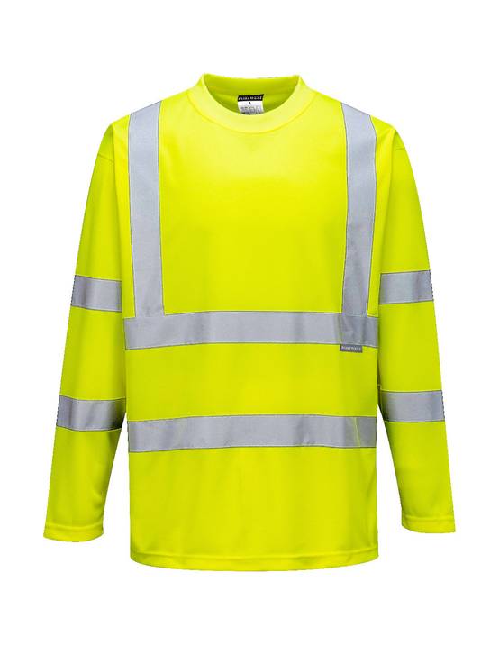 T-shirt Hivis Manches Longues Couleur : Jaune Taille Xl - Portwest - Image 1
