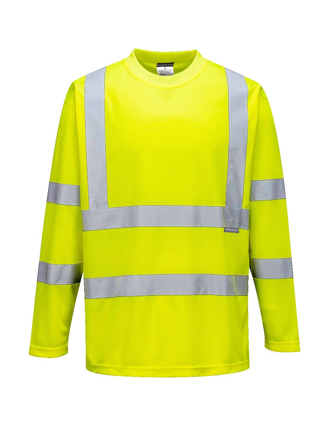 T-shirt Hivis Manches Longues Couleur : Jaune Taille Xl - Portwest - Imagen 1