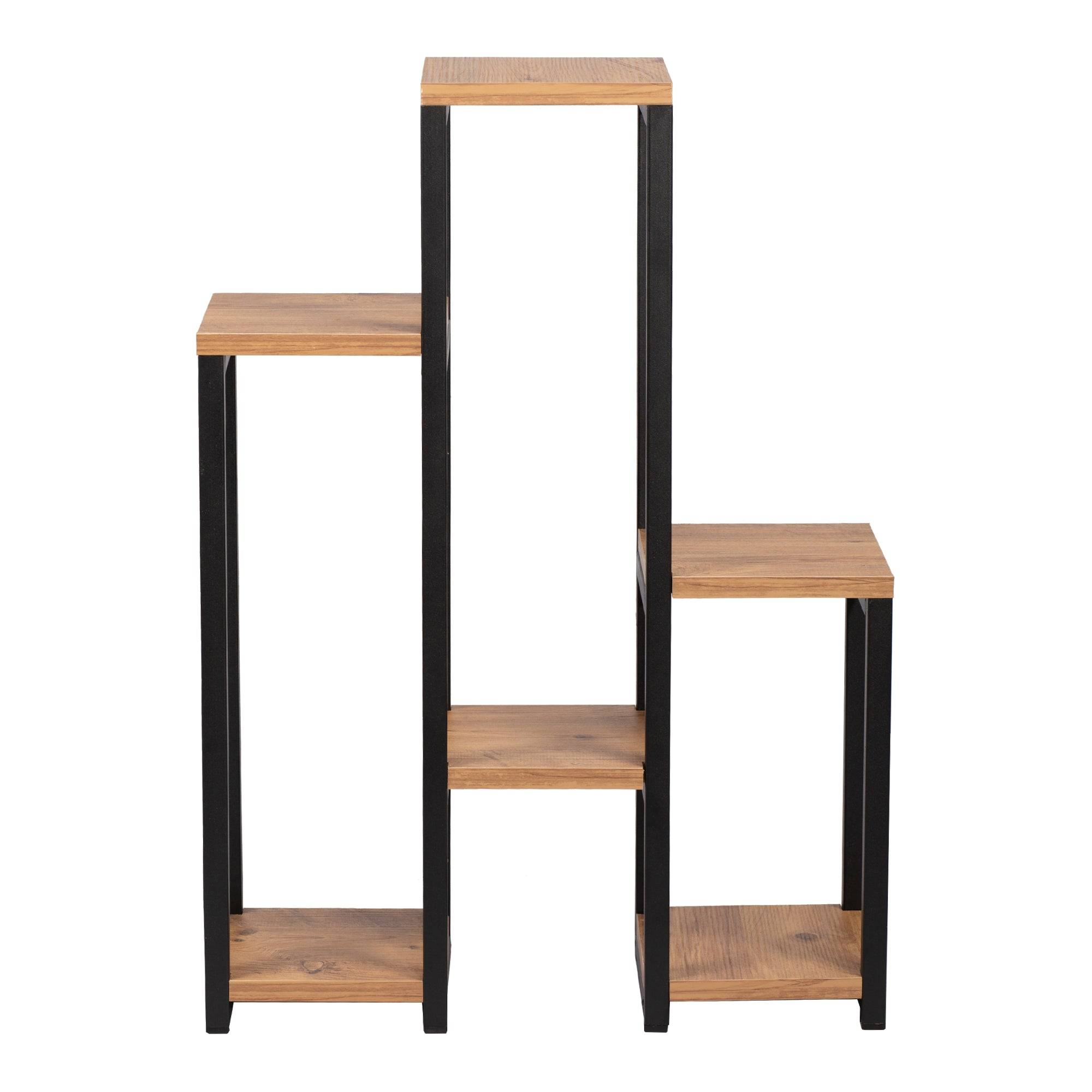Étagère à plantes 6 plateformes 78,5 x 56 x 20 cm noir effet bois - Image 3