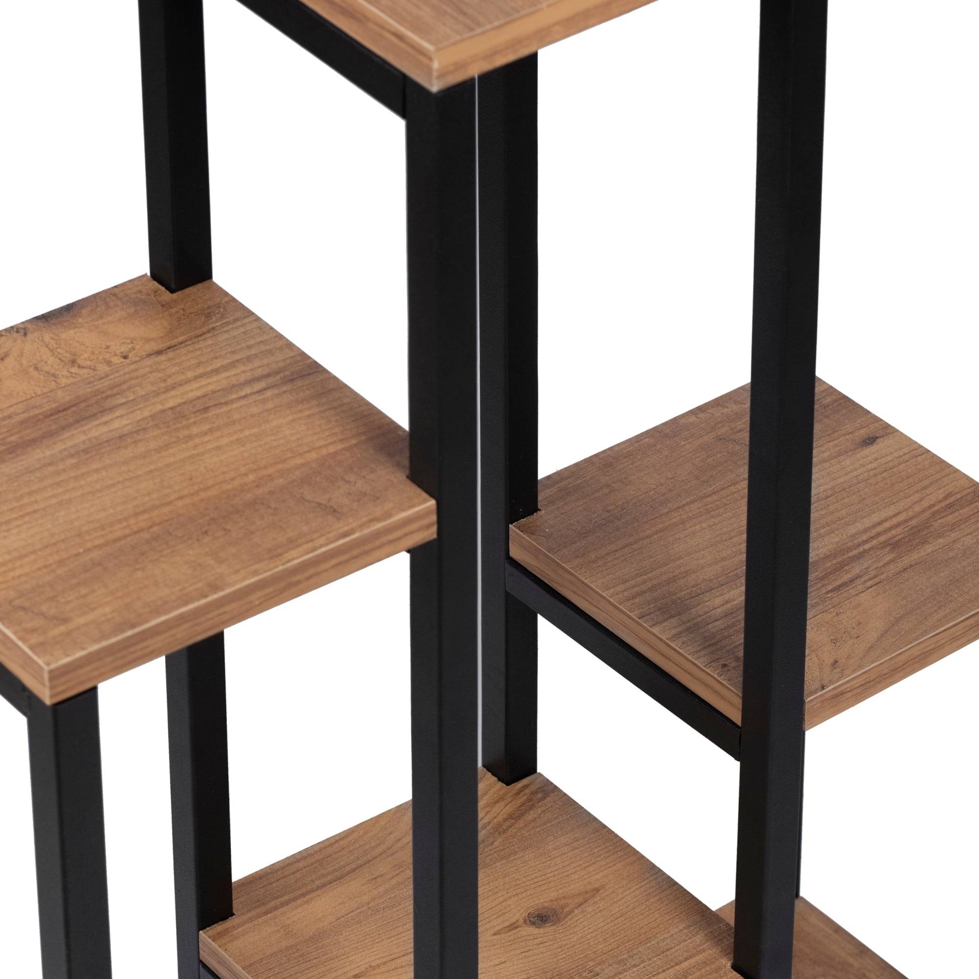Étagère à plantes 6 plateformes 78,5 x 56 x 20 cm noir effet bois - Image 5