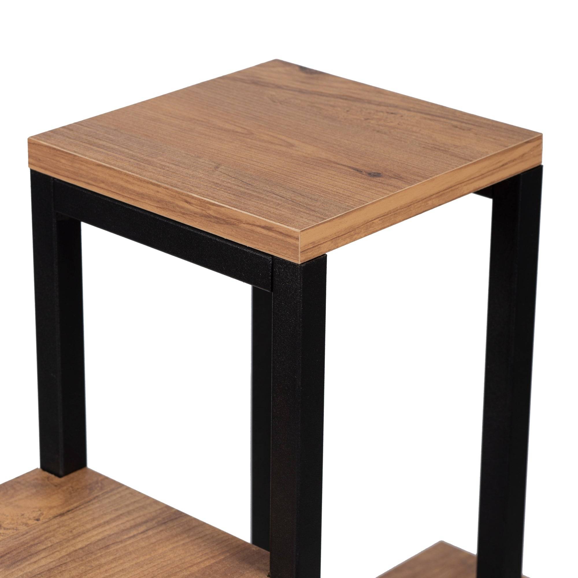 Étagère à plantes 6 plateformes 78,5 x 56 x 20 cm noir effet bois - Image 4