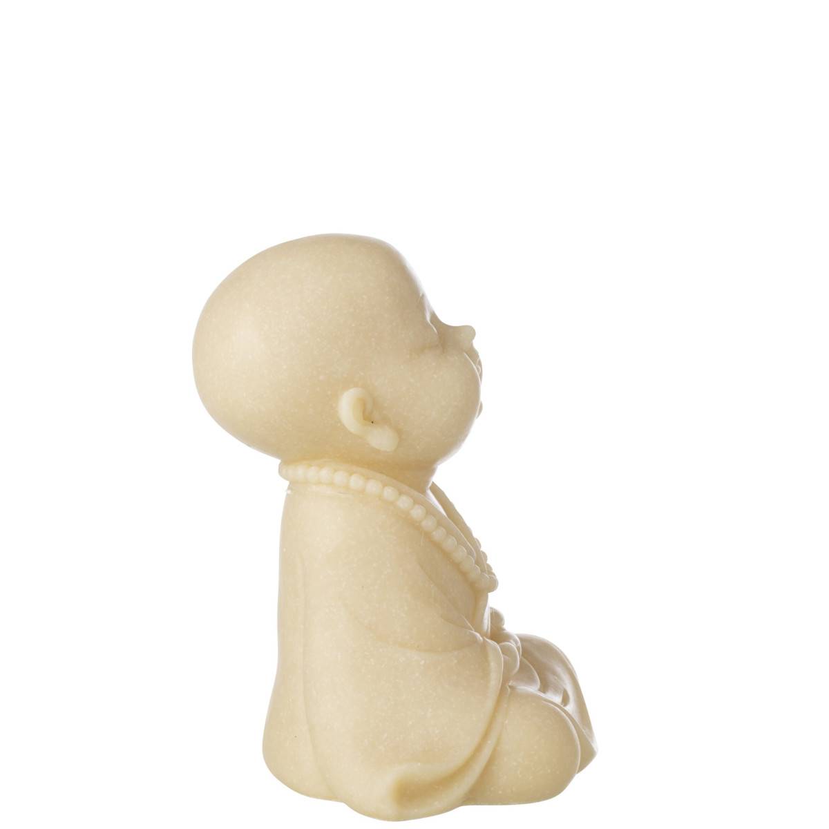 J-Line - Statuette Déco Moine Zen "Bodhi" 23cm Jaune - Image 2