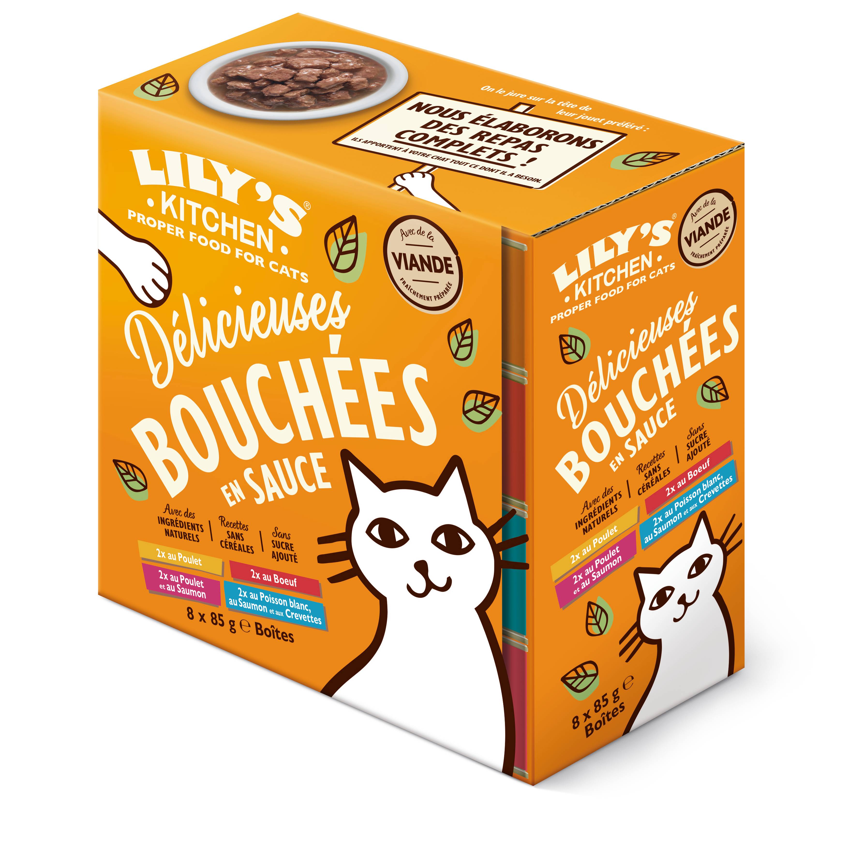 6 Lots de 8x85g - Lily's Kitchen Chat Délicieuses bouchées en sauce Multipac - Image 3