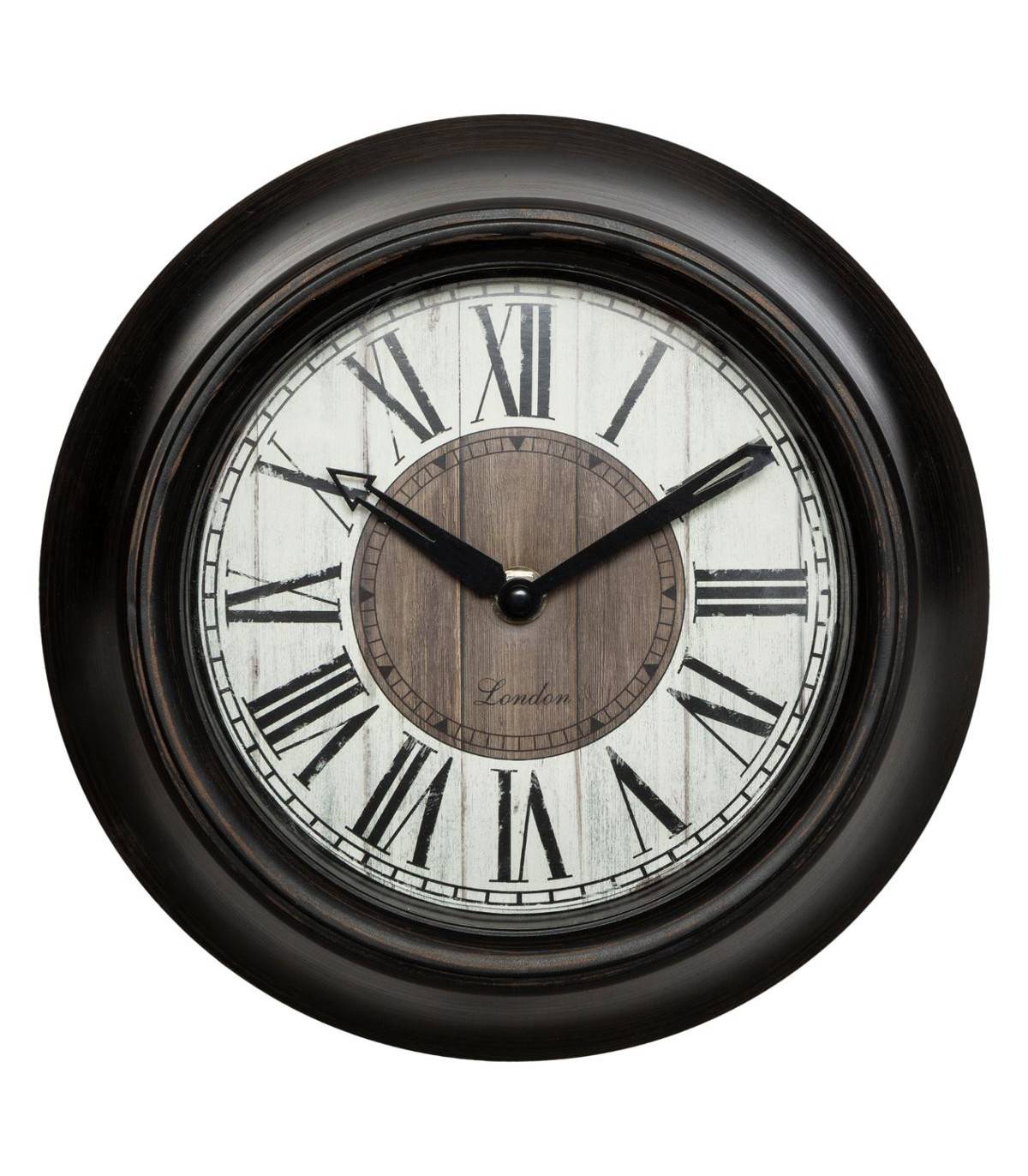 Pendule murale silencieuse rétro et vintage D 23 cm - Imagen 1