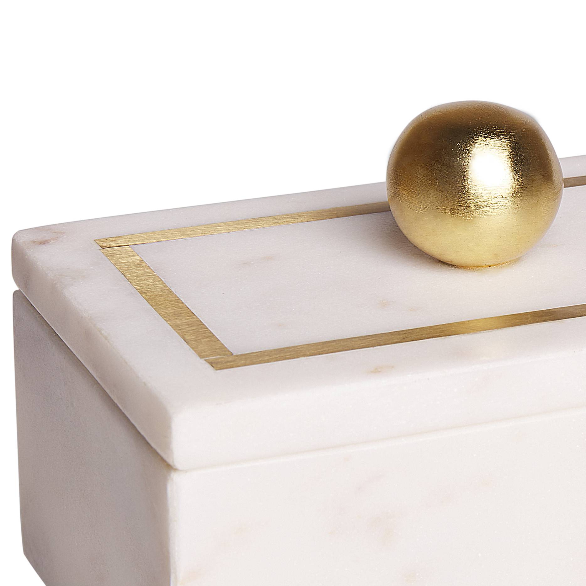 Beliani - Boîte Décorative Blanc Marbre de Rangement pour Bijoux Style Moderne Glam - Imagen 6