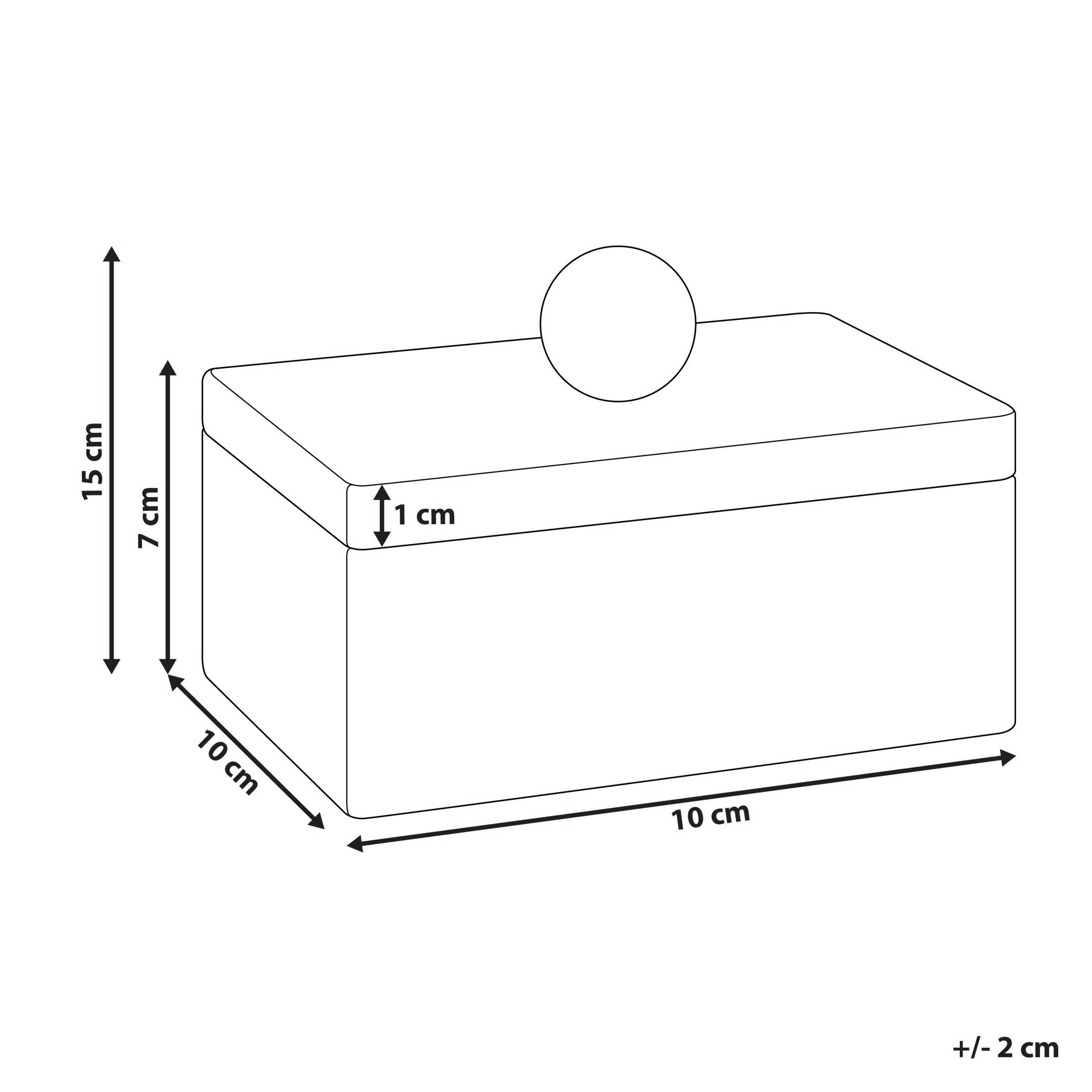 Beliani - Boîte Décorative Blanc Marbre de Rangement pour Bijoux Style Moderne Glam - Imagen 3
