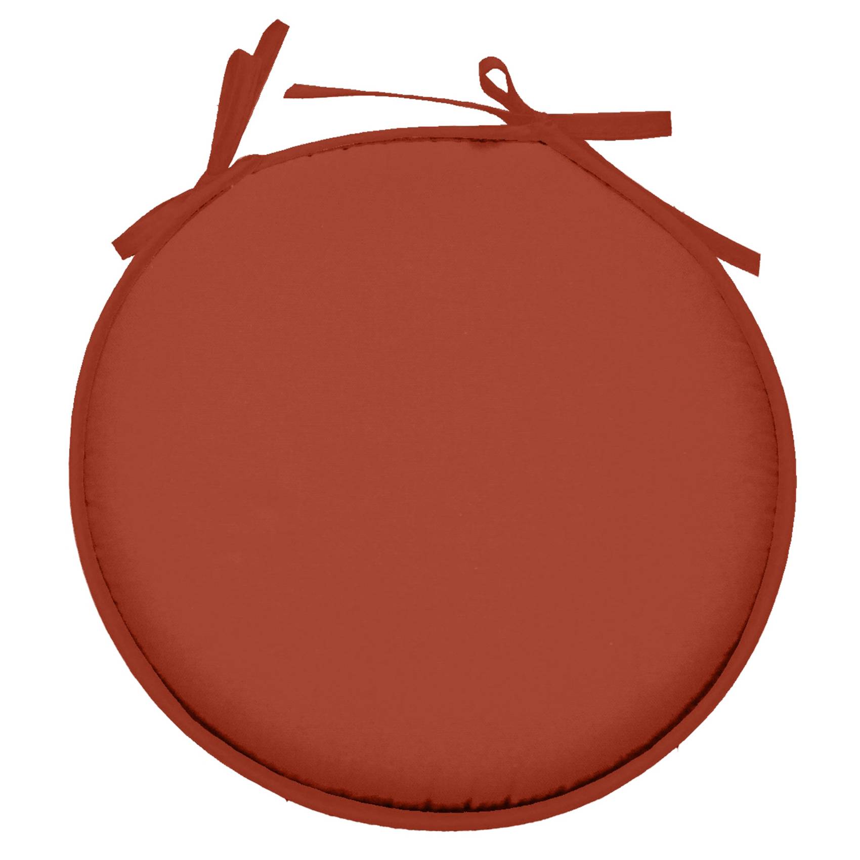 Lovely Casa - Galette de chaise ronde unie aux multiples couleurs - LOVELY CASA - Polyester - Terracotta - Image 1