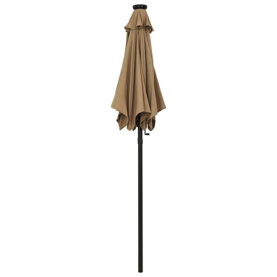 Parasol de jardin aluminium taupe et gris 200 x 211 cm - PANGIVO - Image 3