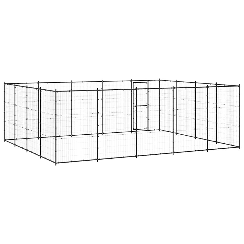 Vidaxl - Chenil d'extérieur pour chiens Acier 24,2 m² vidaXL 3082314 - Imagen 7