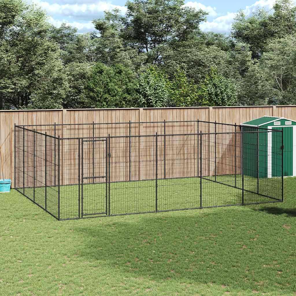 Vidaxl - Chenil d'extérieur pour chiens Acier 24,2 m² vidaXL 3082314 - Imagen 1