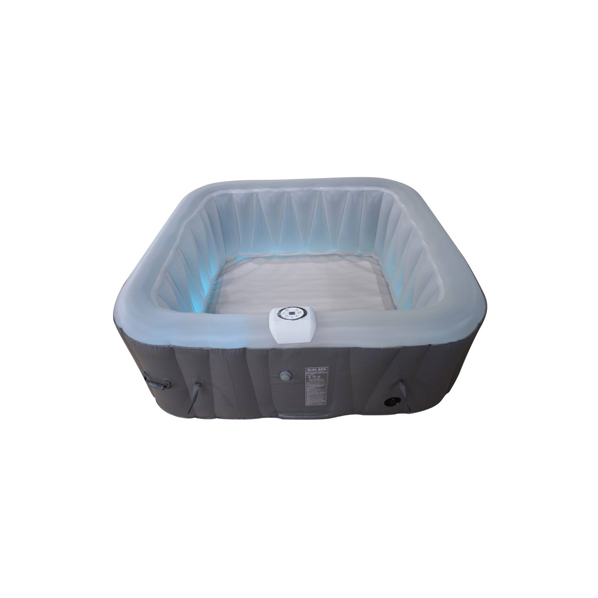 Spa gonflable 4 places carré - Sunspa - Bandeau LED inclus - Dimensions : 155 x 155 cm - Imagen 9