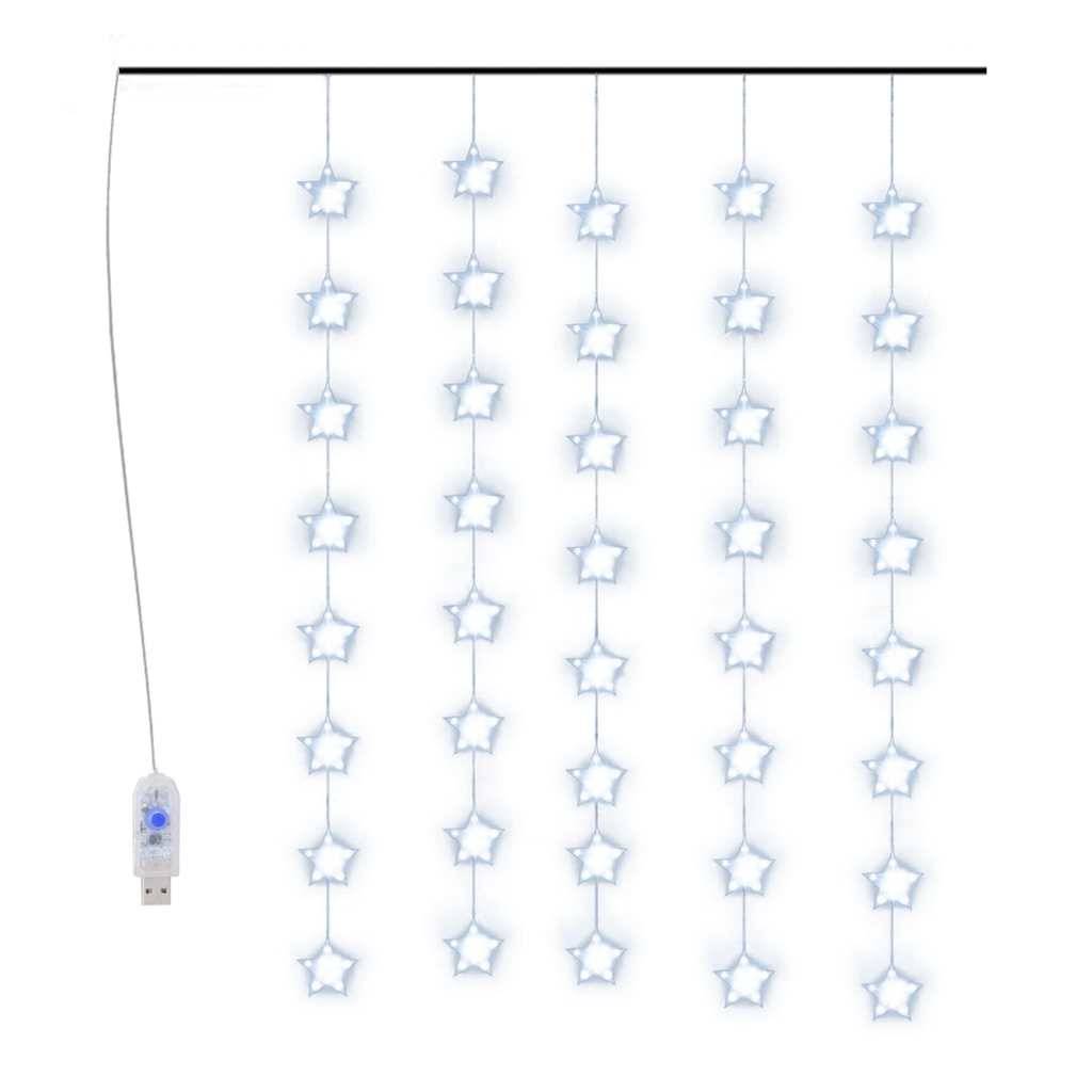 Rideau Lumineux Étoiles LED 200 LED Décoration Fêtes Noël Bleu – ComfortXL Outdoor Living - Image 2