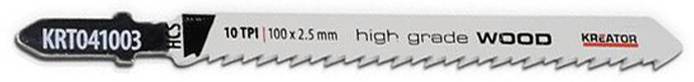 Kreator - Lame de scie sauteuse à bois HCS coupe précise (pas 2,5mm) - 2 pièces