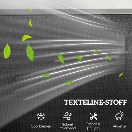 Banc à bascule 3 places métal jardin tissu respirant 147x70x85cm noir - ComfortXL Outdoor Living - Image 8