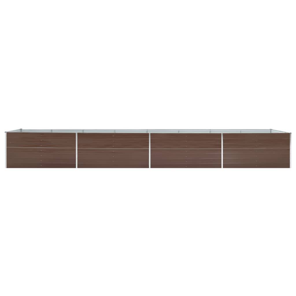 Helloshop26 - Jardinière lit surélevé plantes fleurs jardin acier galvanisé 600 x 80 x 45 cm marron - Imagen 2
