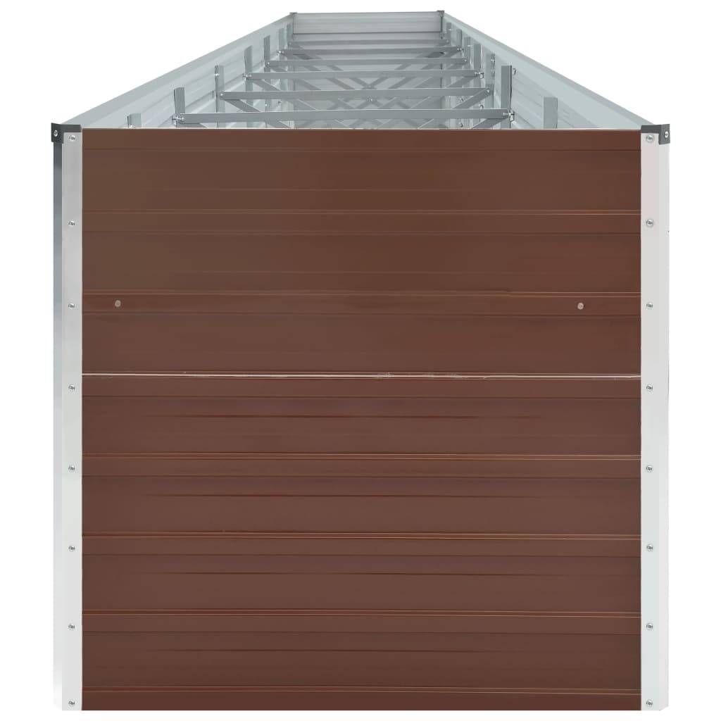 Helloshop26 - Jardinière lit surélevé plantes fleurs jardin acier galvanisé 600 x 80 x 45 cm marron - Imagen 3