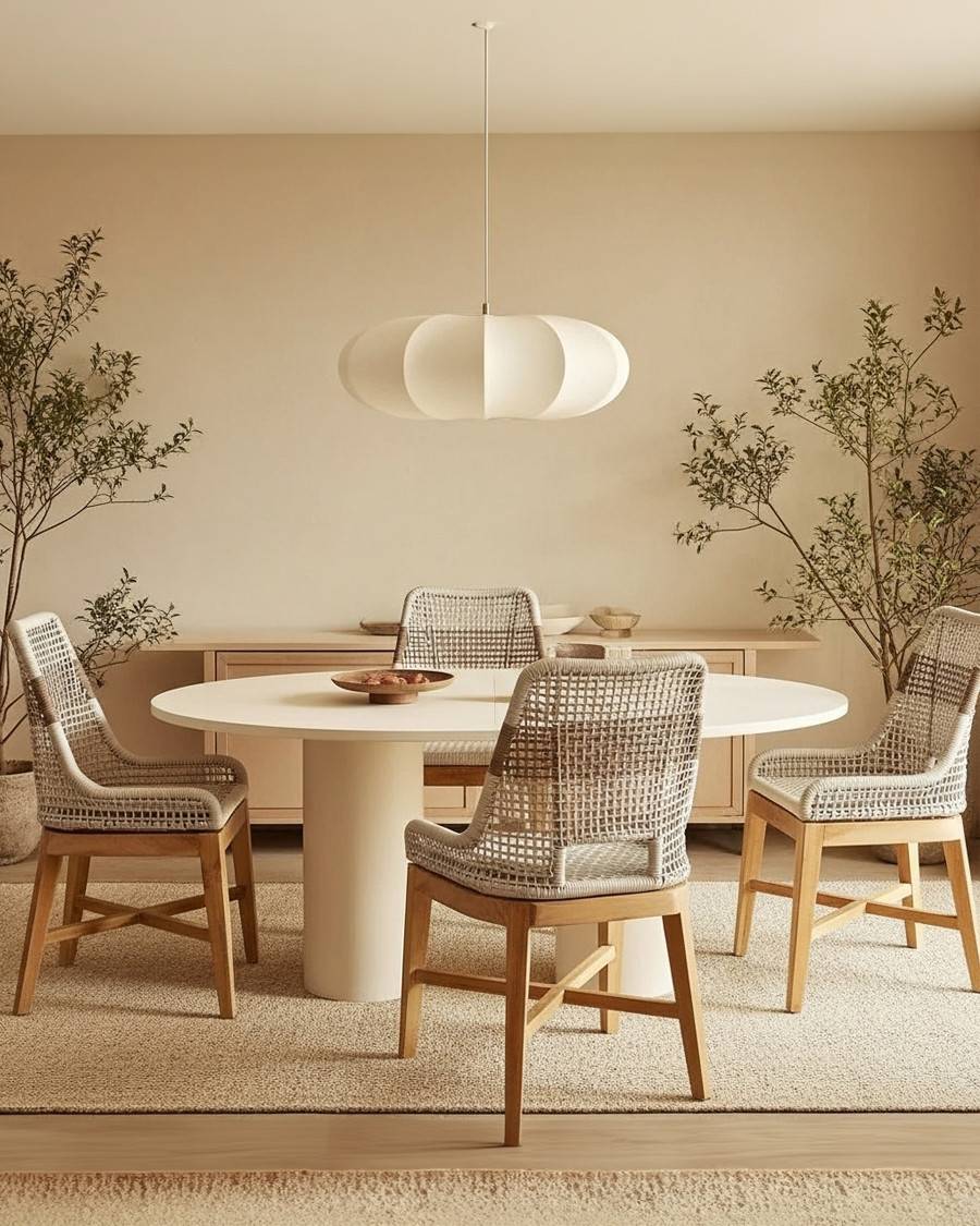 Kos - Lot de 2 Chaise Kos dossier haut en teck massif et corde naturelle beige - UNIQKA - Imagen 1