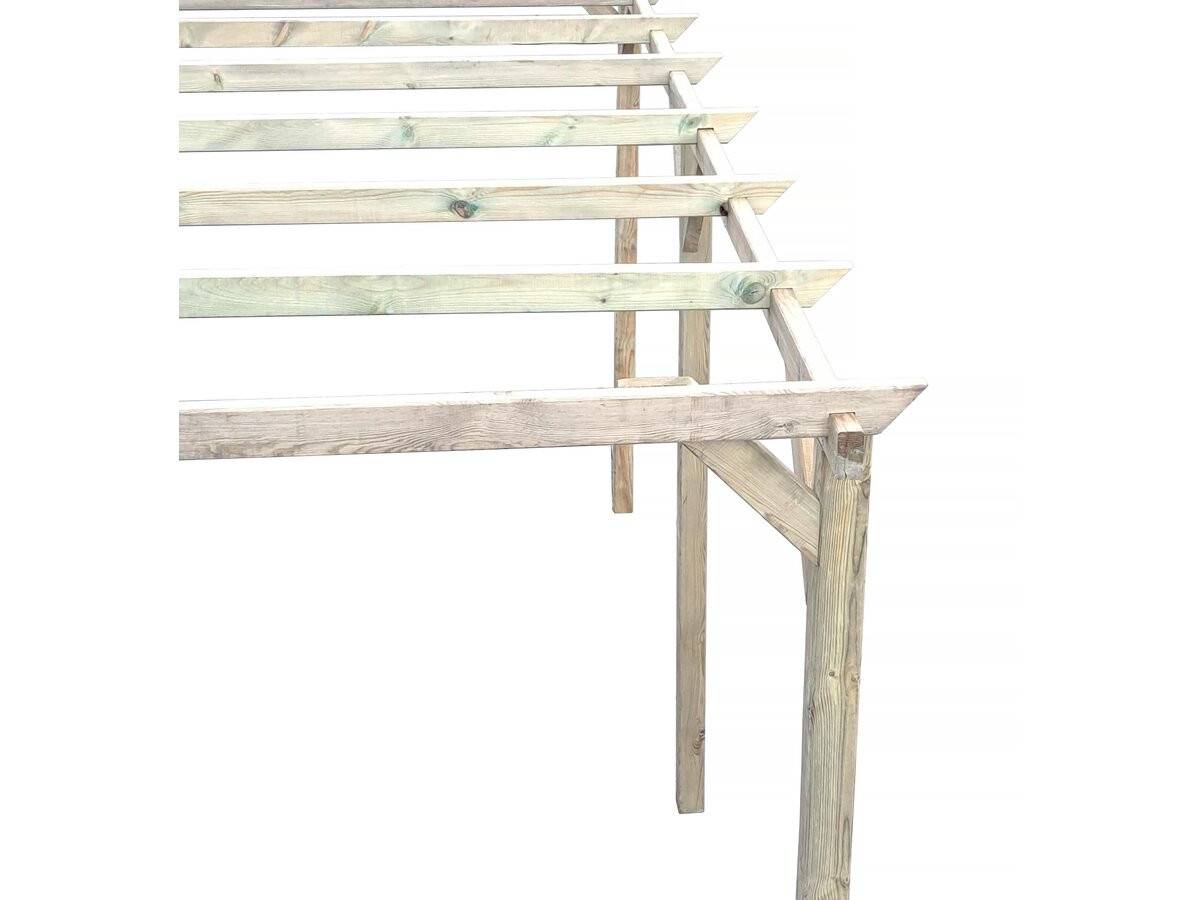 Habitat Et Jardin - Carport Voiture En Bois "solar Ii" 3 X 5 X 2.4 -habitat Et Jardin - Imagen 4