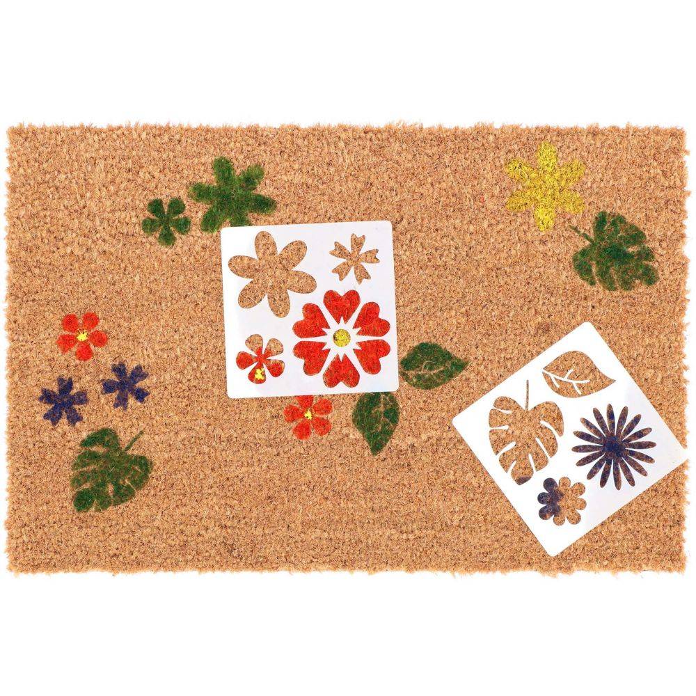 Esschert Design - Paillasson en fibres de coco à personnaliser DIY Fleurs - Imagen 3