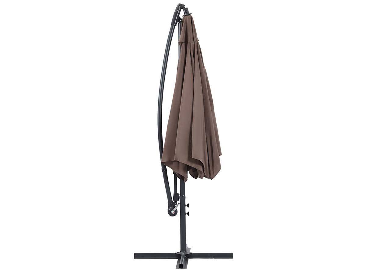 Parasol Jardin Déporté Alu "ilios" - Rond - ø 3 M - Taupe -habitat Et Jardin - Image 2