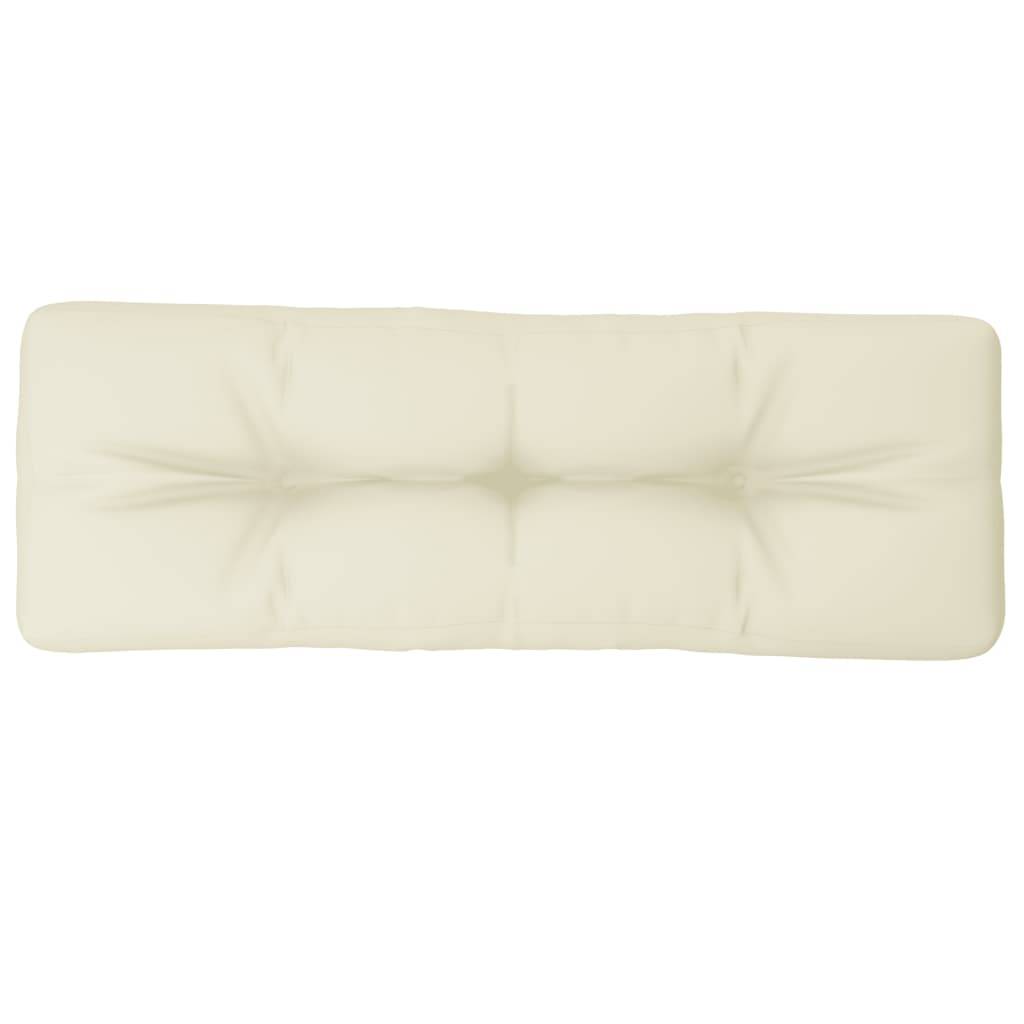 Coussin d'extérieur - Coussin de palette - Coussin de Siège pour intérieur et extérieur crème 120x40x12 cm tissu - Image 1