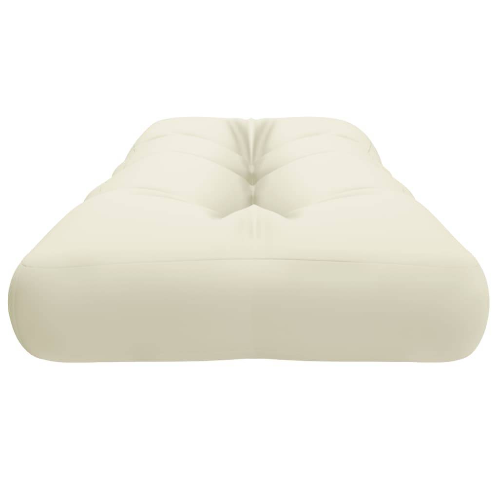 Coussin d'extérieur - Coussin de palette - Coussin de Siège pour intérieur et extérieur crème 120x40x12 cm tissu - Image 6
