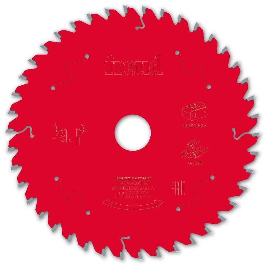 Lame pour scie circulaire portative sans fil FREUD - Ø140 1,8/1,3 AL20 Z42 BA 5° - F03FS10046 -FR04W005HC - Imagen 2