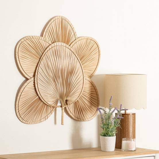 Atmosphera - Déco murale "Selma" 70x70cm beige - Atmosphera Créateur d'intérieur - Image 1