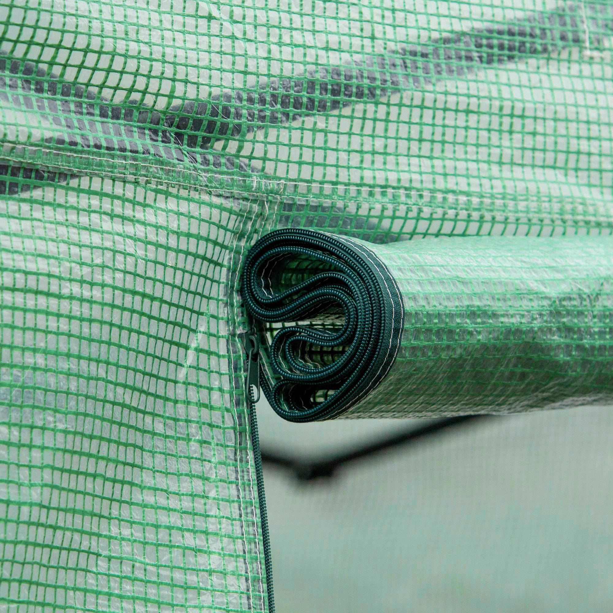 Serre Tunnel 12m² Acier Galvanisé avec Parois Latérales Enroulables 4x3x2 m Vert - ComfortXL Outdoor Living - Image 10