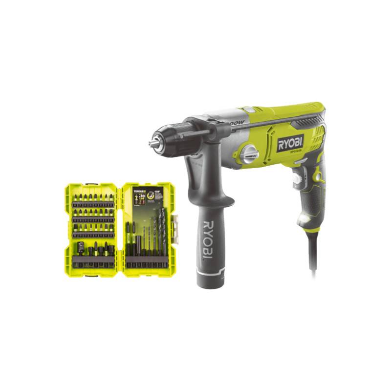 Ryobi - Pack RYOBI Perceuse à percussion RPD1200-K - 1200W - Coffret de 38 accessoires - RAK38DSDI2 - Image 1