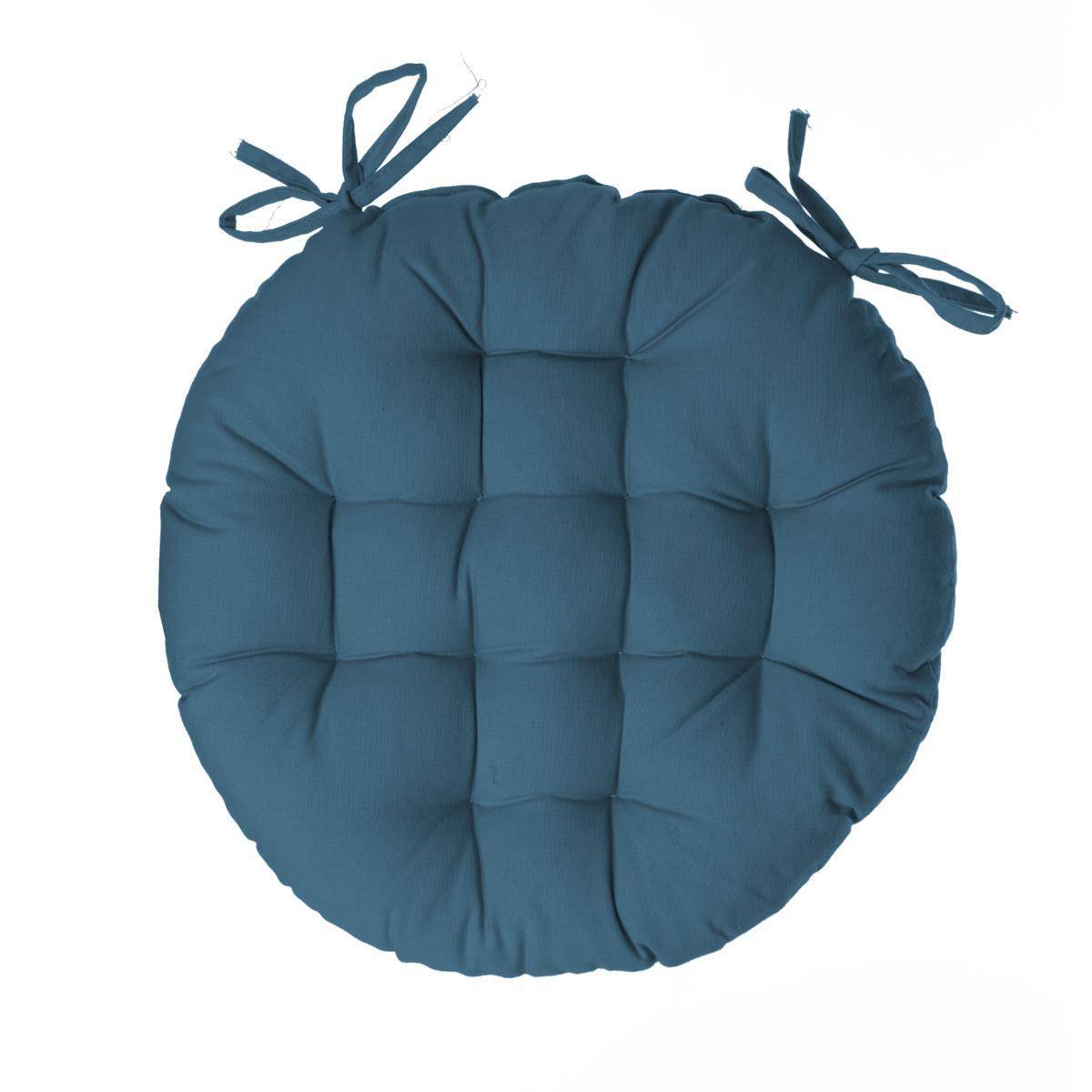 Atmosphera - Galette de chaise "Anjali" ronde bleu D38cm - Atmosphera Créateur d'intérieur - Imagen 1