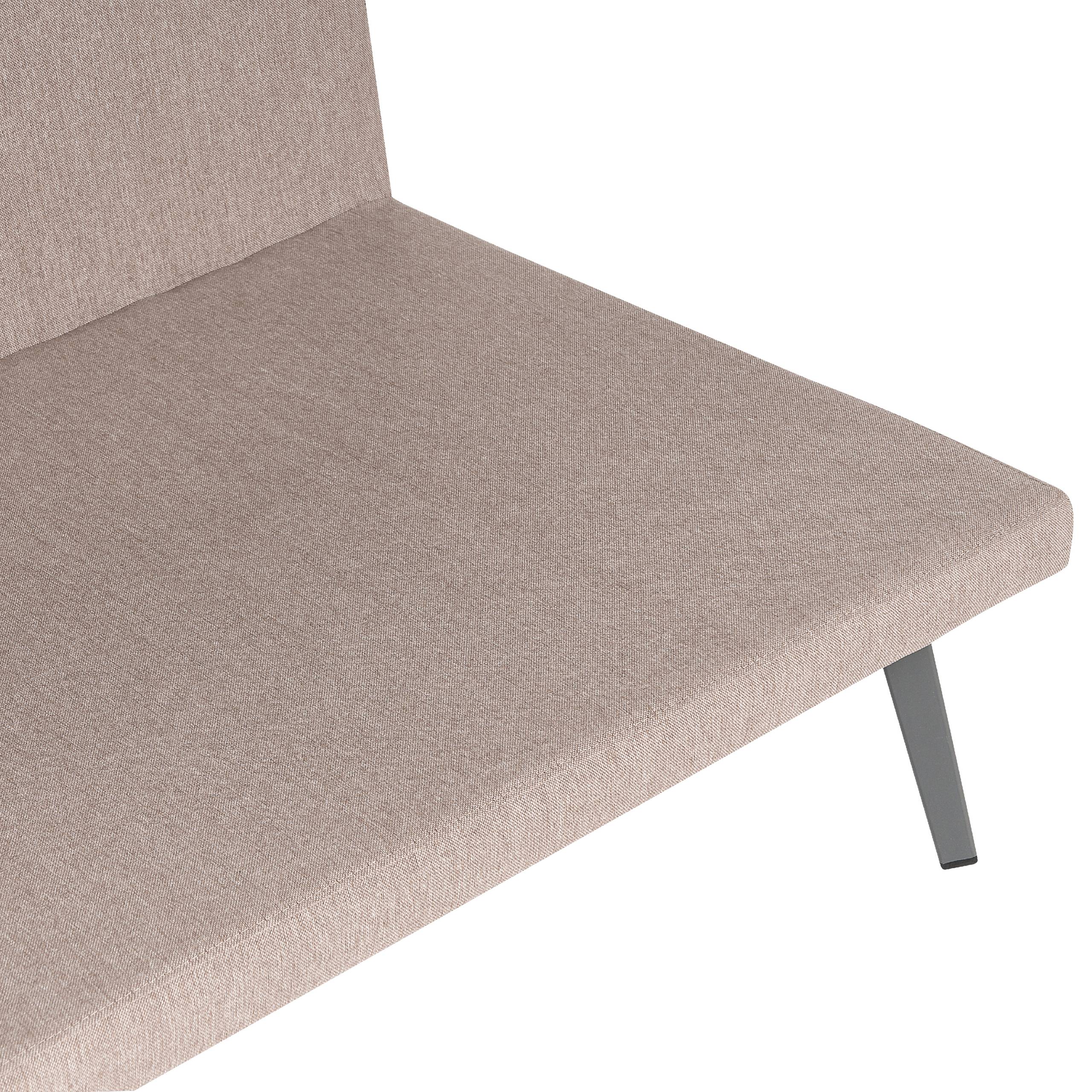 Beliani - Canapé de jardin, 3 Personnes Tissu Beige LORETELLO - Beliani - Imagen 5