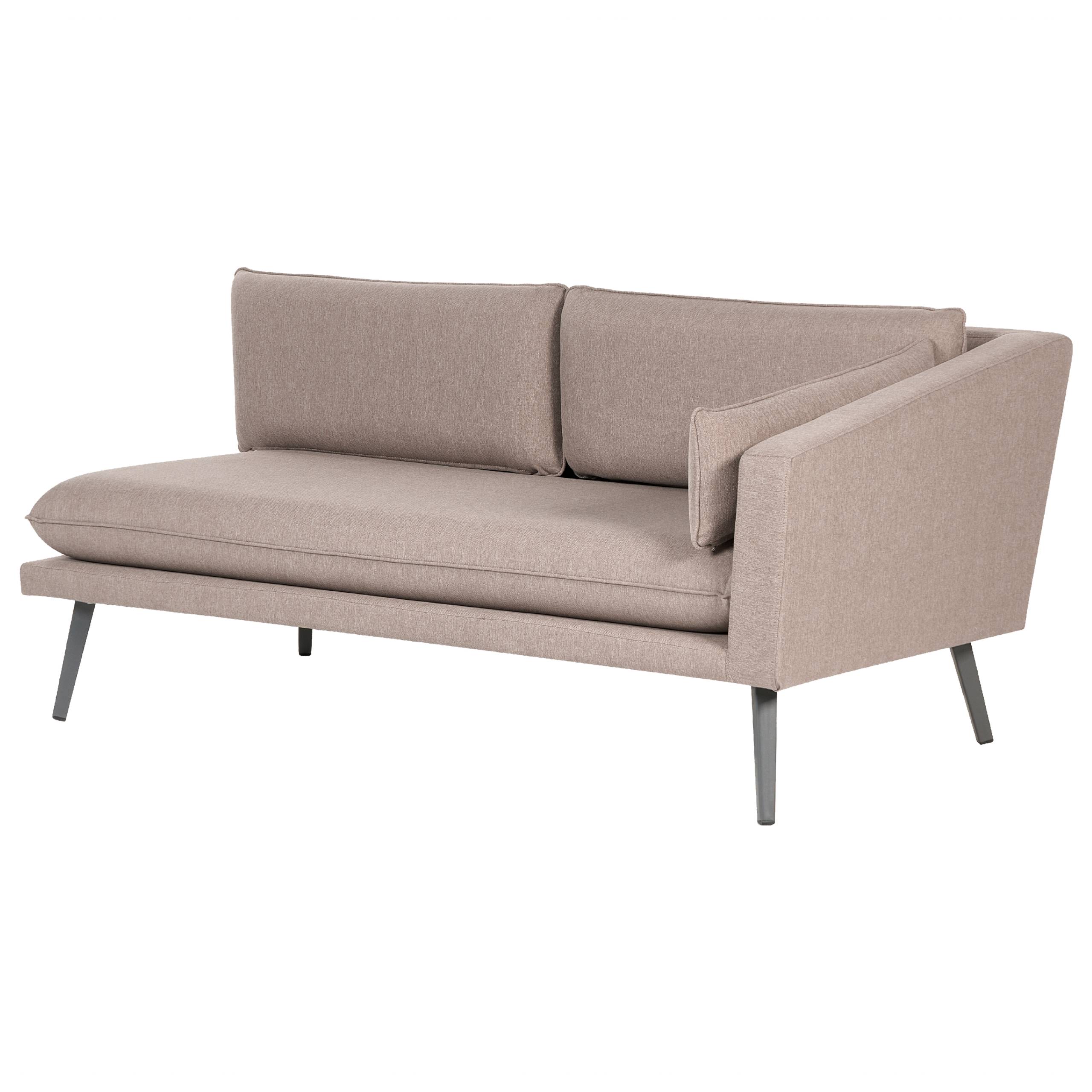 Beliani - Canapé de jardin, 3 Personnes Tissu Beige LORETELLO - Beliani - Imagen 4