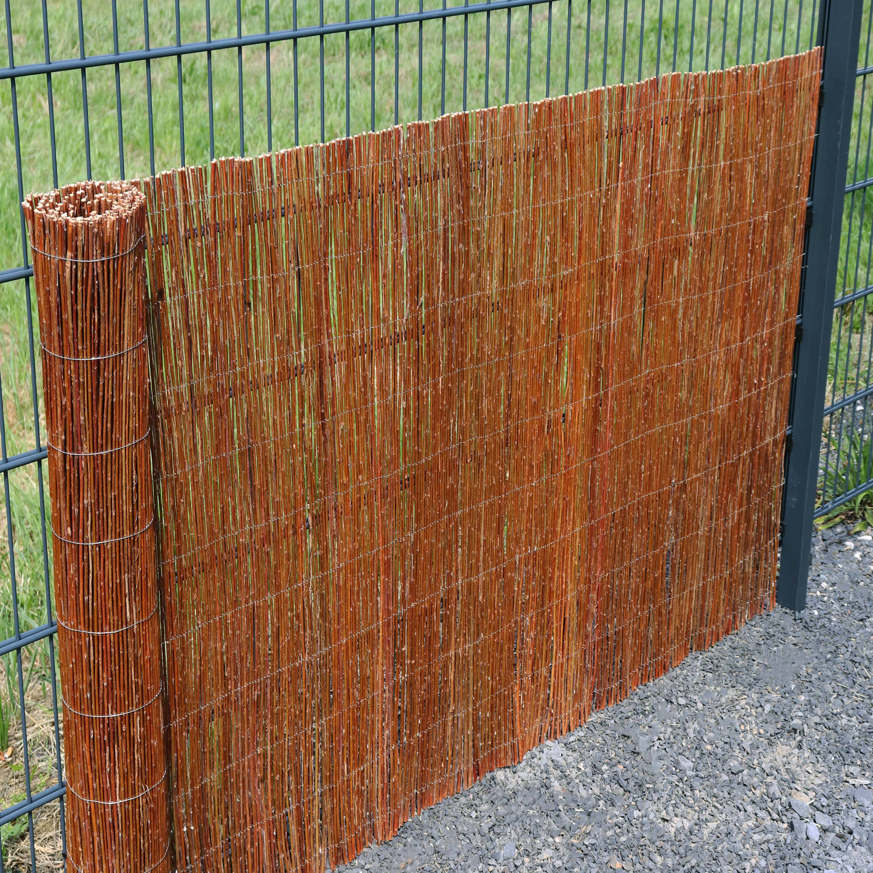 Clôture en osier Aquagart 15m x 100cm I Brise-vue en osier I Brise-vue naturel pour jardins, balcons et terrasses - Image 7