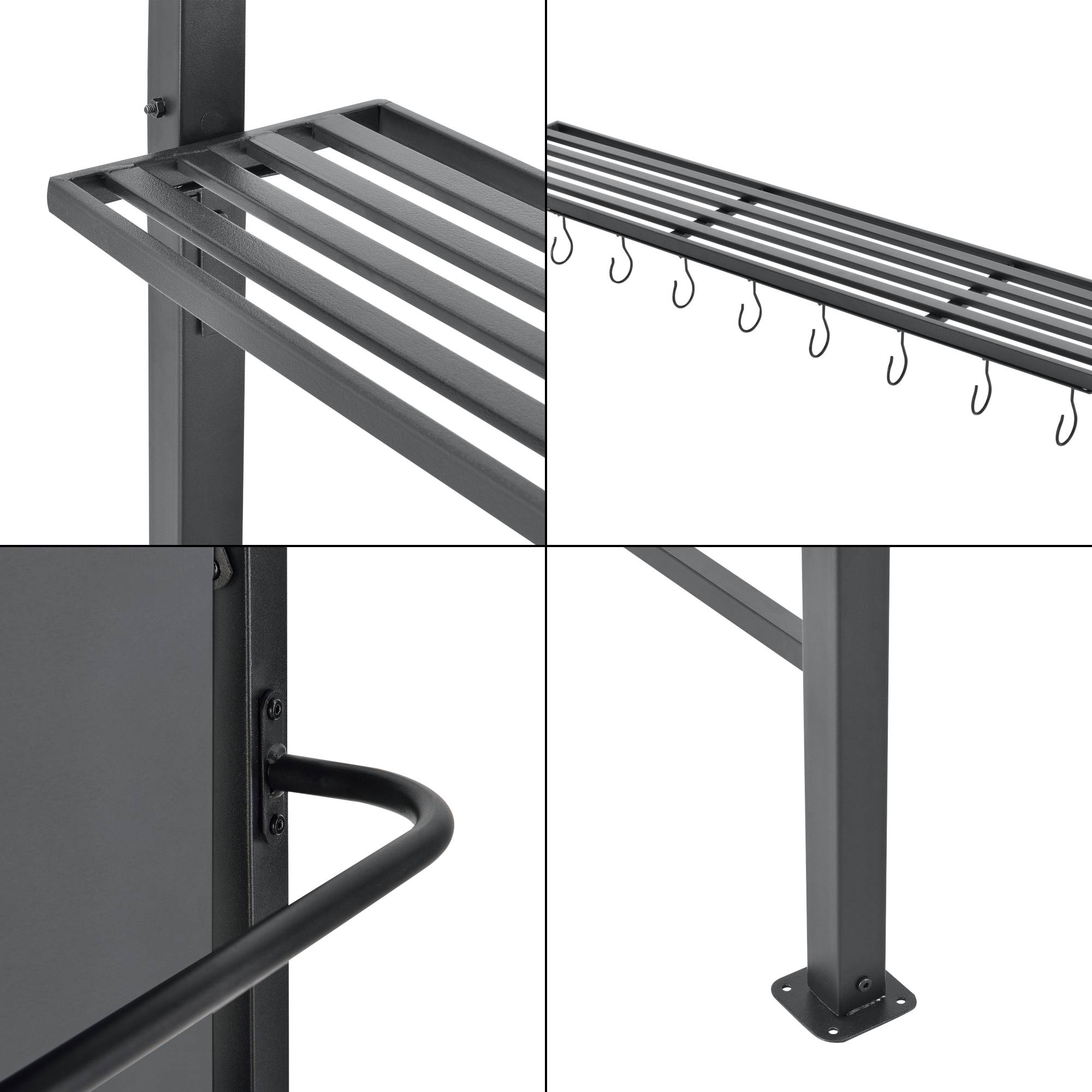 [en.casa] - Tonnelle de Barbecue Pyrgos 215 x 220 x 140 cm Anthracite Gris Foncé [en.casa] - Imagen 6