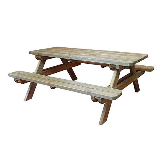Table de pique-nique bois 4/6 places Rambouillet - Cémonjardin - Image 1