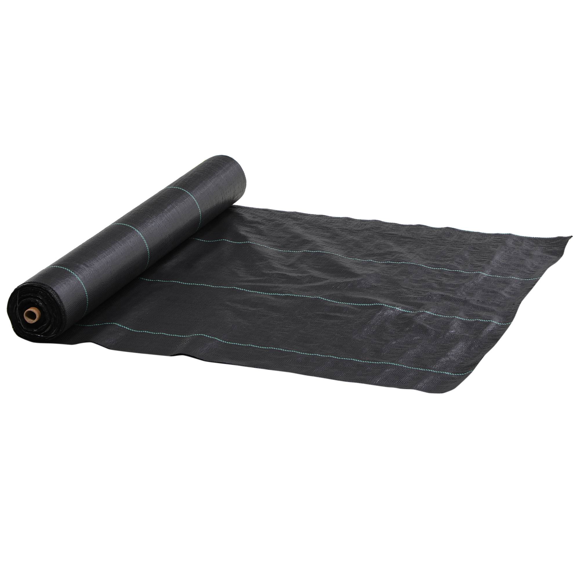 ComfortXL - Toile de paillage en polypropylène noir 2 x 100 m 60 g/m² pour jardin et potager contre les mauvaises herbes - Image 10