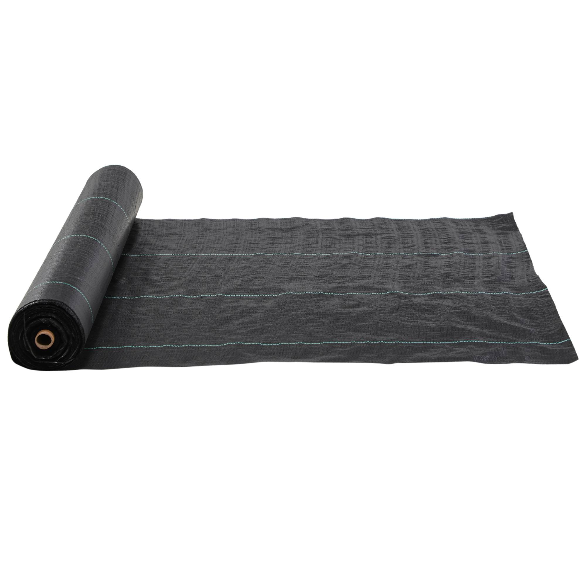 ComfortXL - Toile de paillage en polypropylène noir 2 x 100 m 60 g/m² pour jardin et potager contre les mauvaises herbes - Image 2
