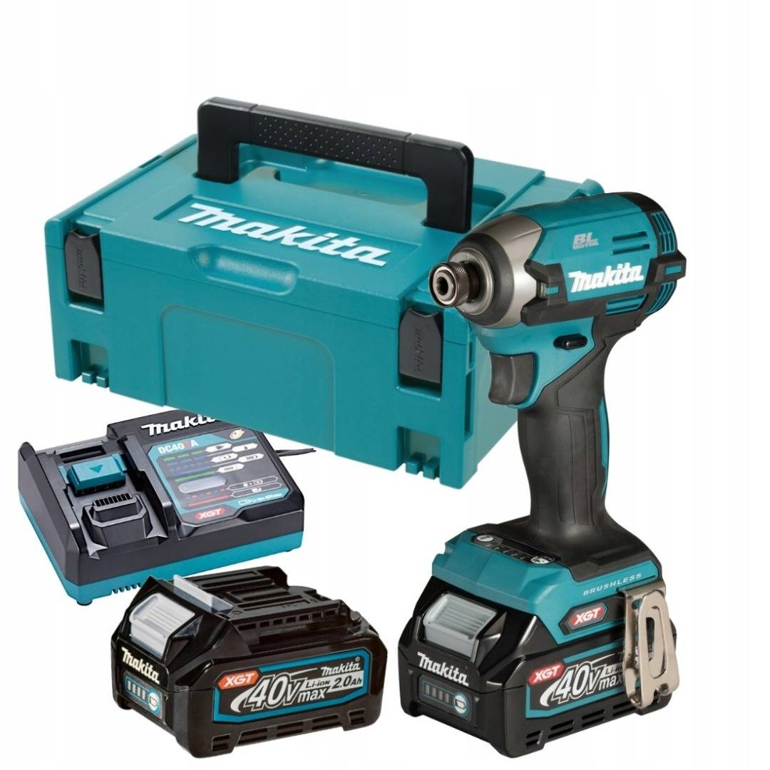Visseuse à chocs 40V XGT 210 Nm - MAKITA - avec 2 batteries 2,0 Ah, chargeur - MAKPAC - TD003GA201 - Image 1