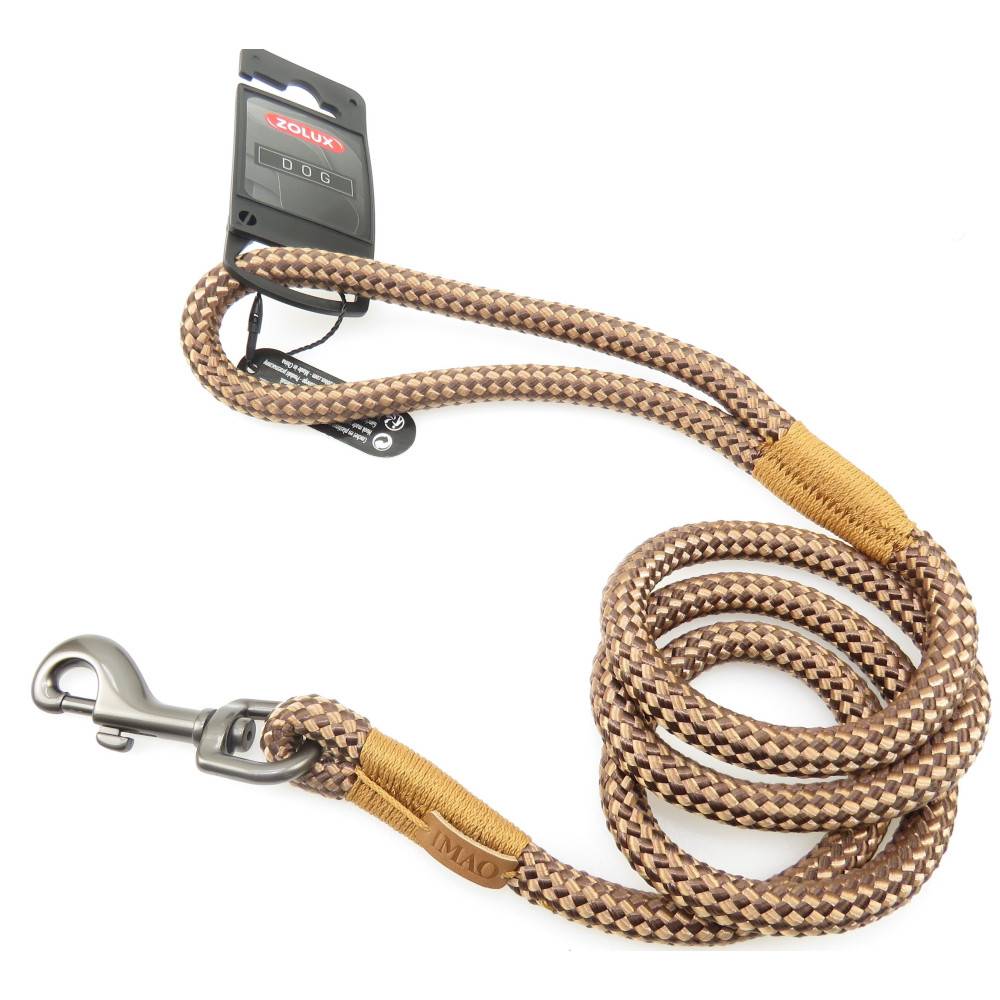 Zolux - Laisse IMAO Hyde park. ø 11 mm x 1,2 mètre. marron pour chien.