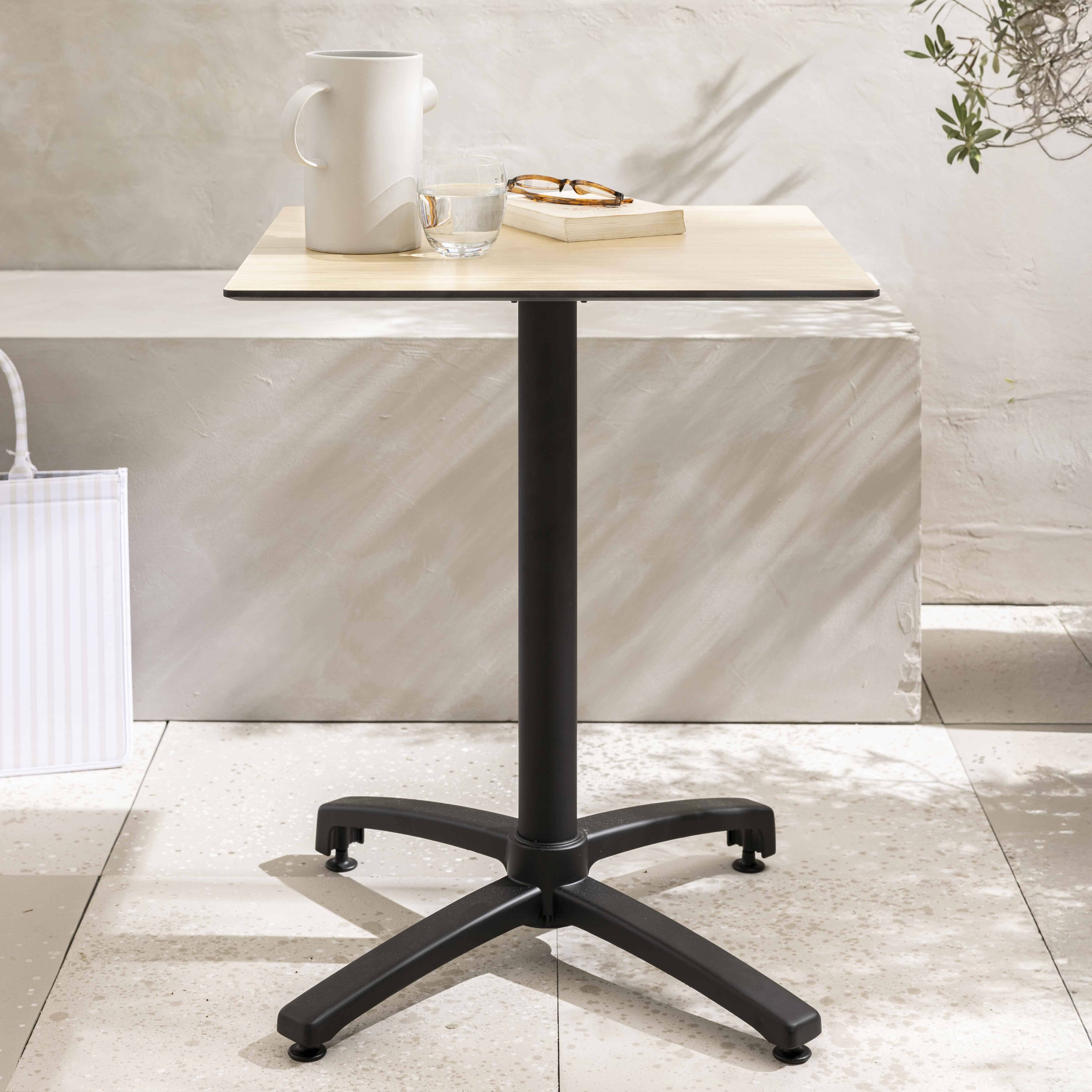 Oviala - Table de terrasse 60 cm inclinable stratifié en beton chêne naturel Opéra - Oviala - Imagen 2