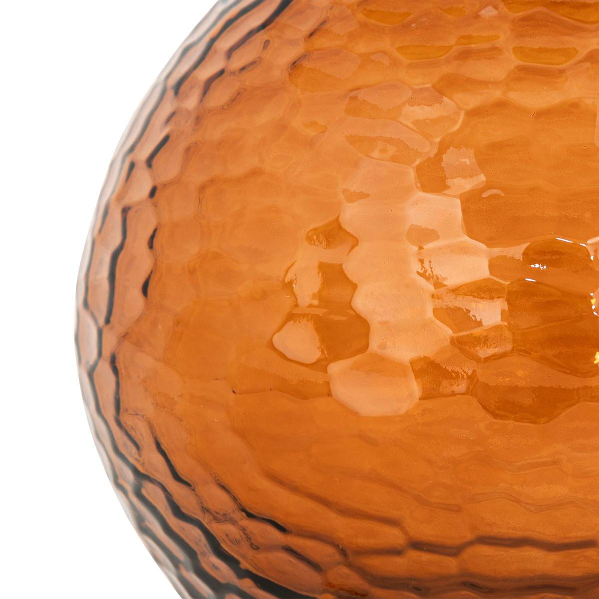 Atmosphera - Vase en verre martelé Ambre H 25 cm - Imagen 2