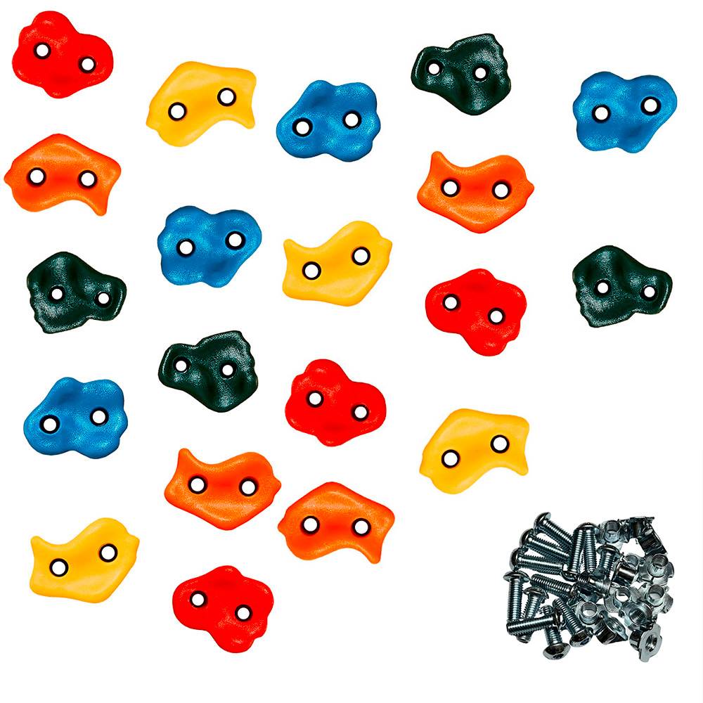 Kangui - 20 Pierres à grimper d'escalade pour structures de jeux - Fixations incluses Kangui - Imagen 1