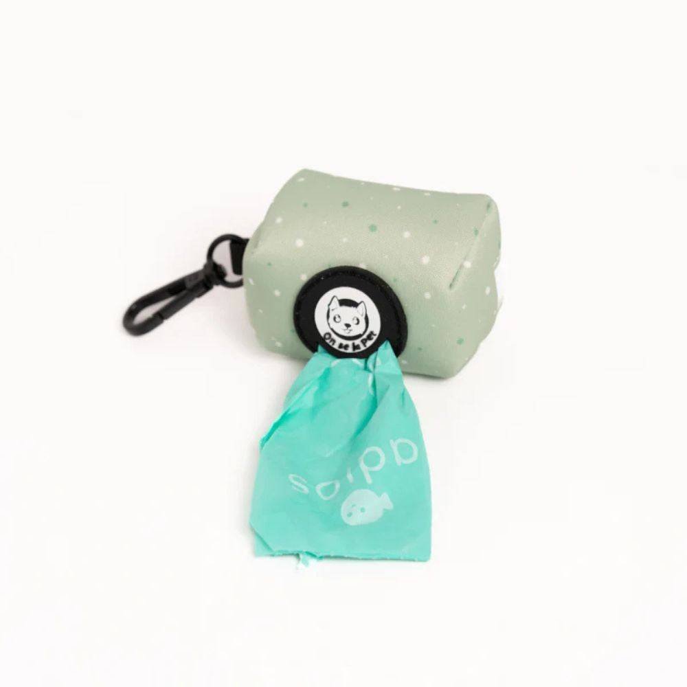 Distributeur de sacs à crottes (rouleau inclus) - Vert Pastel – On se la Pet - Image 1