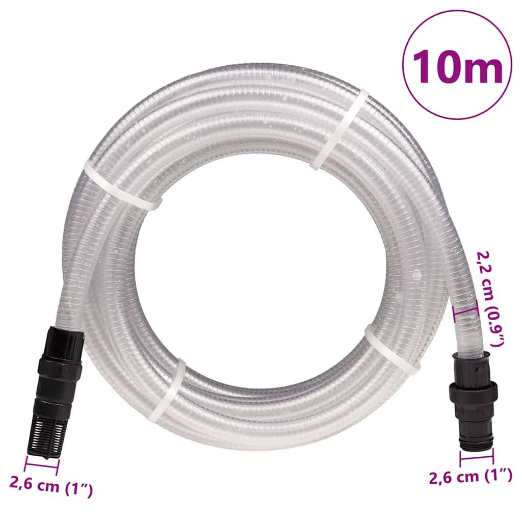 Vidaxl - Tuyau d'aspiration avec raccords en PVC transparent 1" 10 m PVC vidaXL 151075 - Image 3