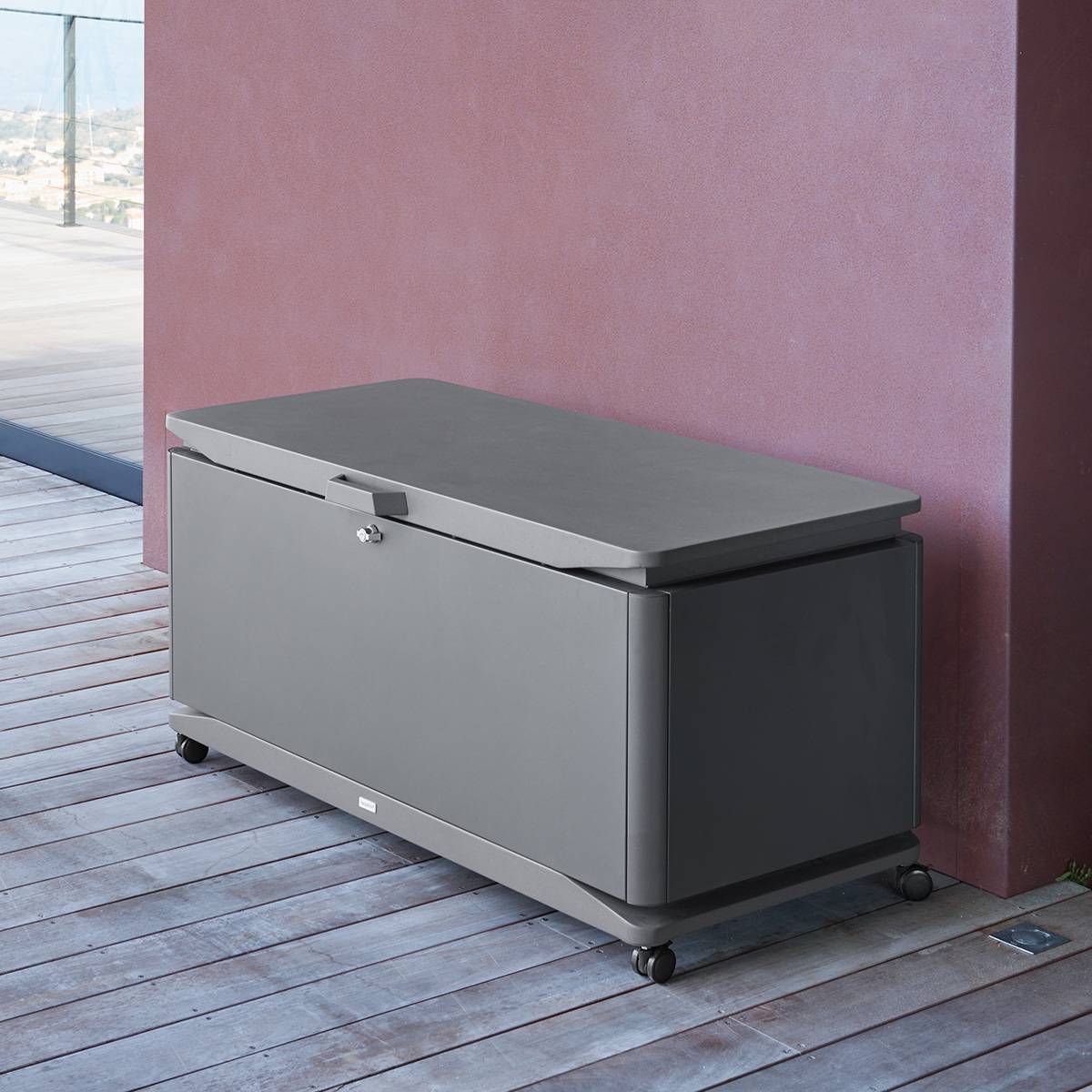 Hesperide - Coffre de rangement 450L Alumia gris graphite en aluminium - Hespéride - Image 1